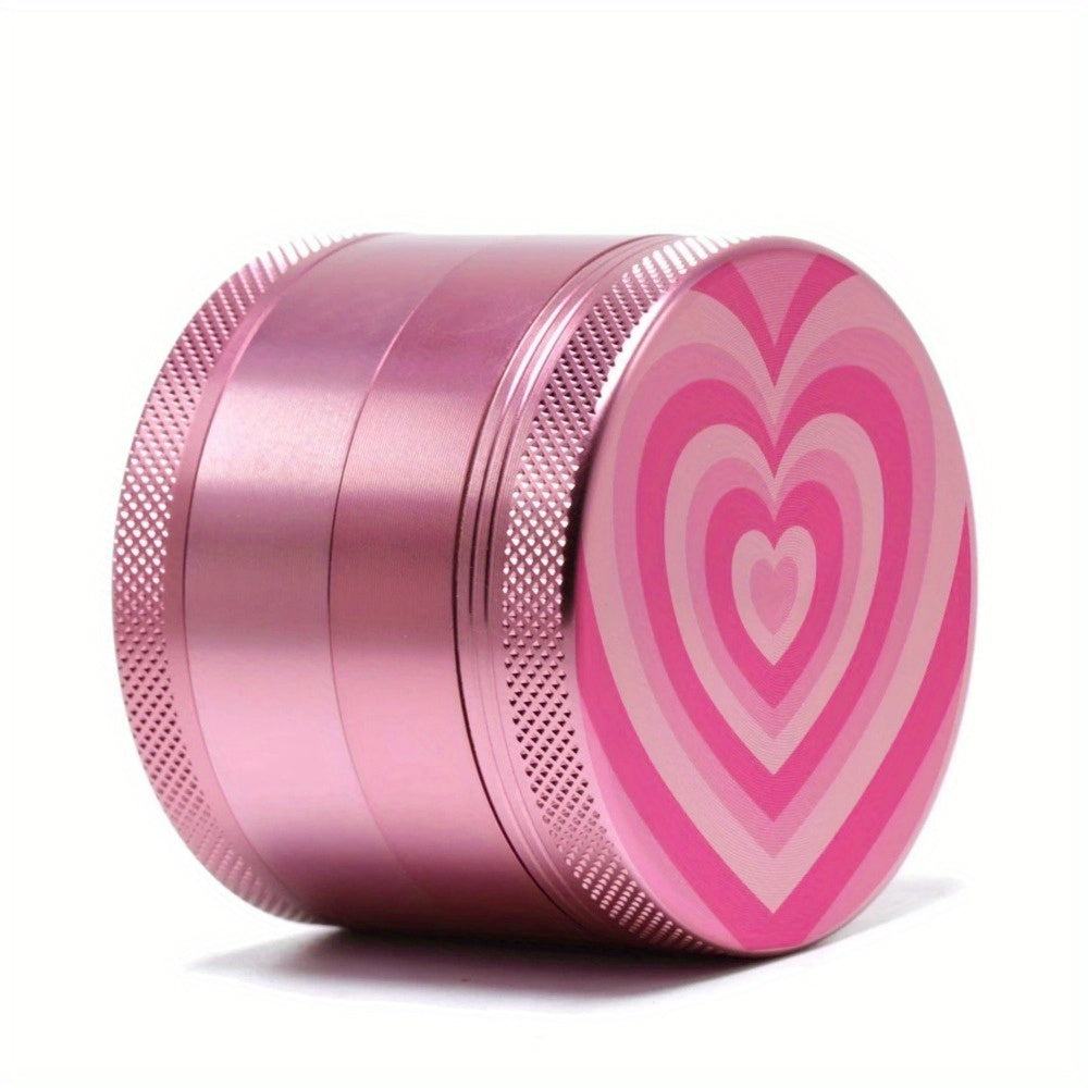 Trippy Pink Heart Rolling Tray and Herb Grinder set by Cloud9LLC