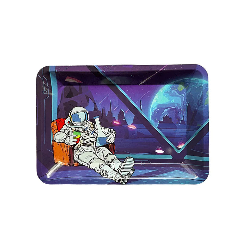 Premium Metal Tray Rolling Trays 18x12.5cm By Cloud9ProductsLLC